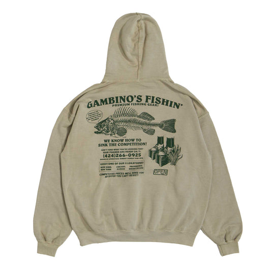 Gambino's Fishing Hoodie Sand-Open 925