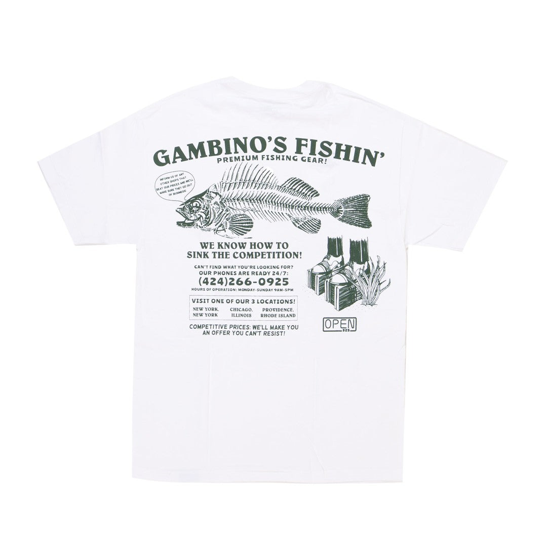 Gambino's Fishing | Open925 | unisex Graphic Tee | White XXXL