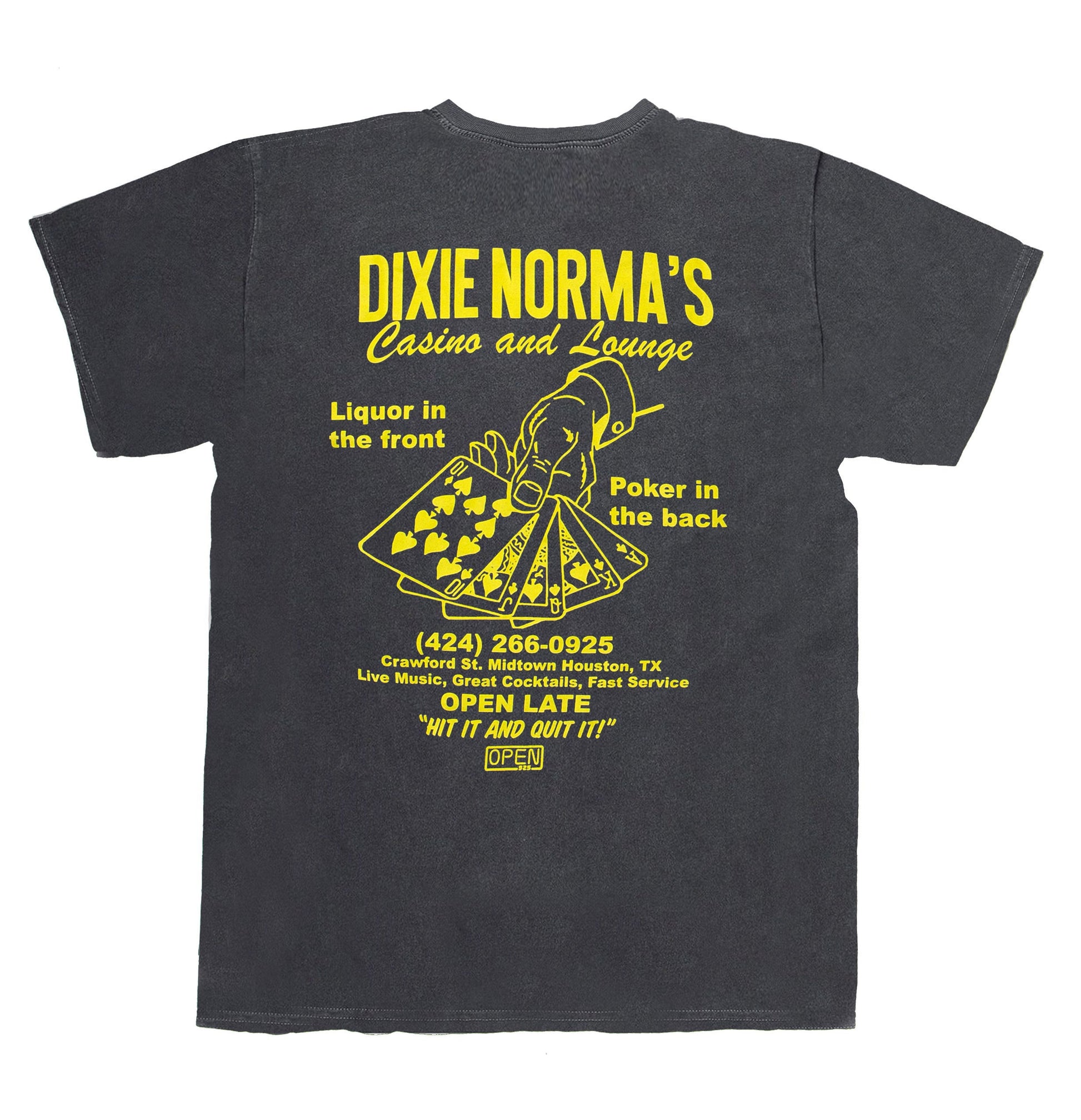 Dixie Normas CHARCOAL Dye Tee-Open 925