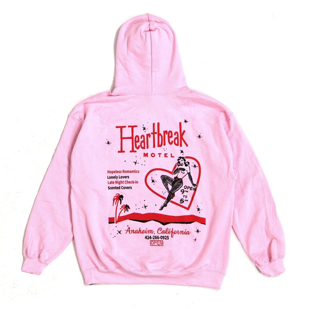 Heartbreak Motel Hoodie pink-Open 925
