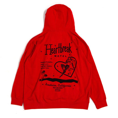 Heartbreak Motel Hoodie Red-Open 925