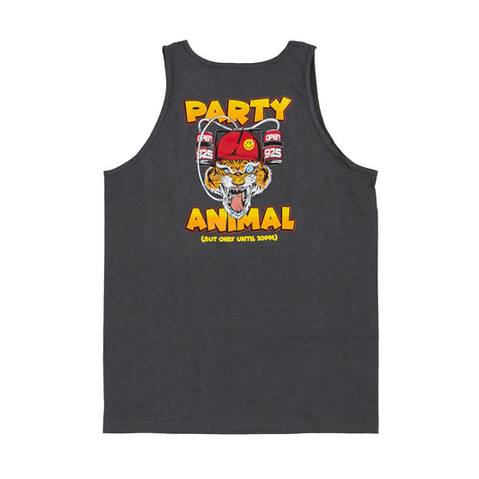 Party Animal Tank Top Charcoal-Open 925