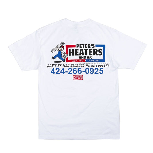Peters Heaters Tee White-Open 925