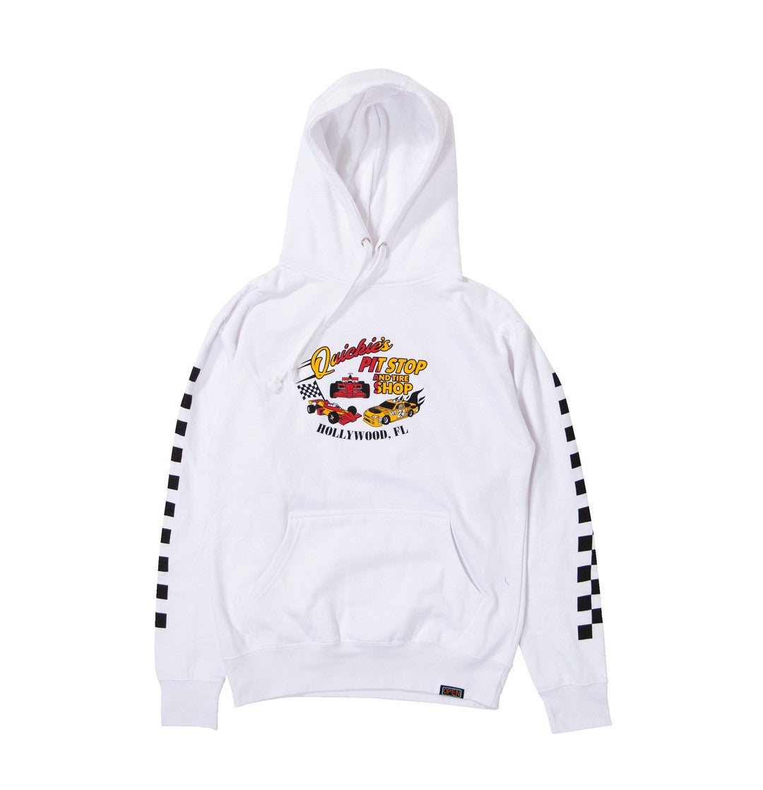 Quickies Pit Stop Hoodie White-Open 925