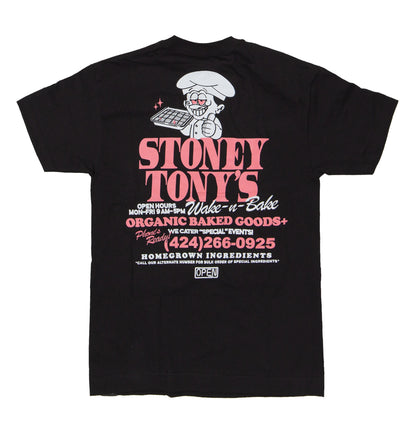 Stoney Tony's Tee Black-Open 925