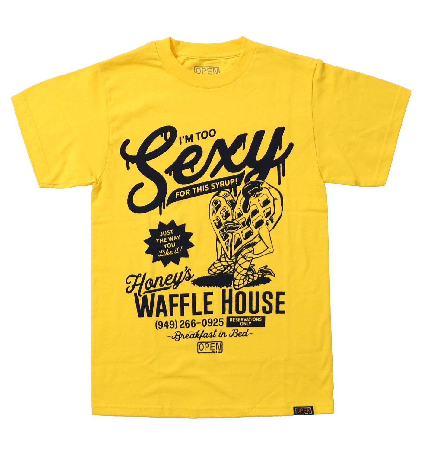 Waffle House Tee Yellow-Open 925